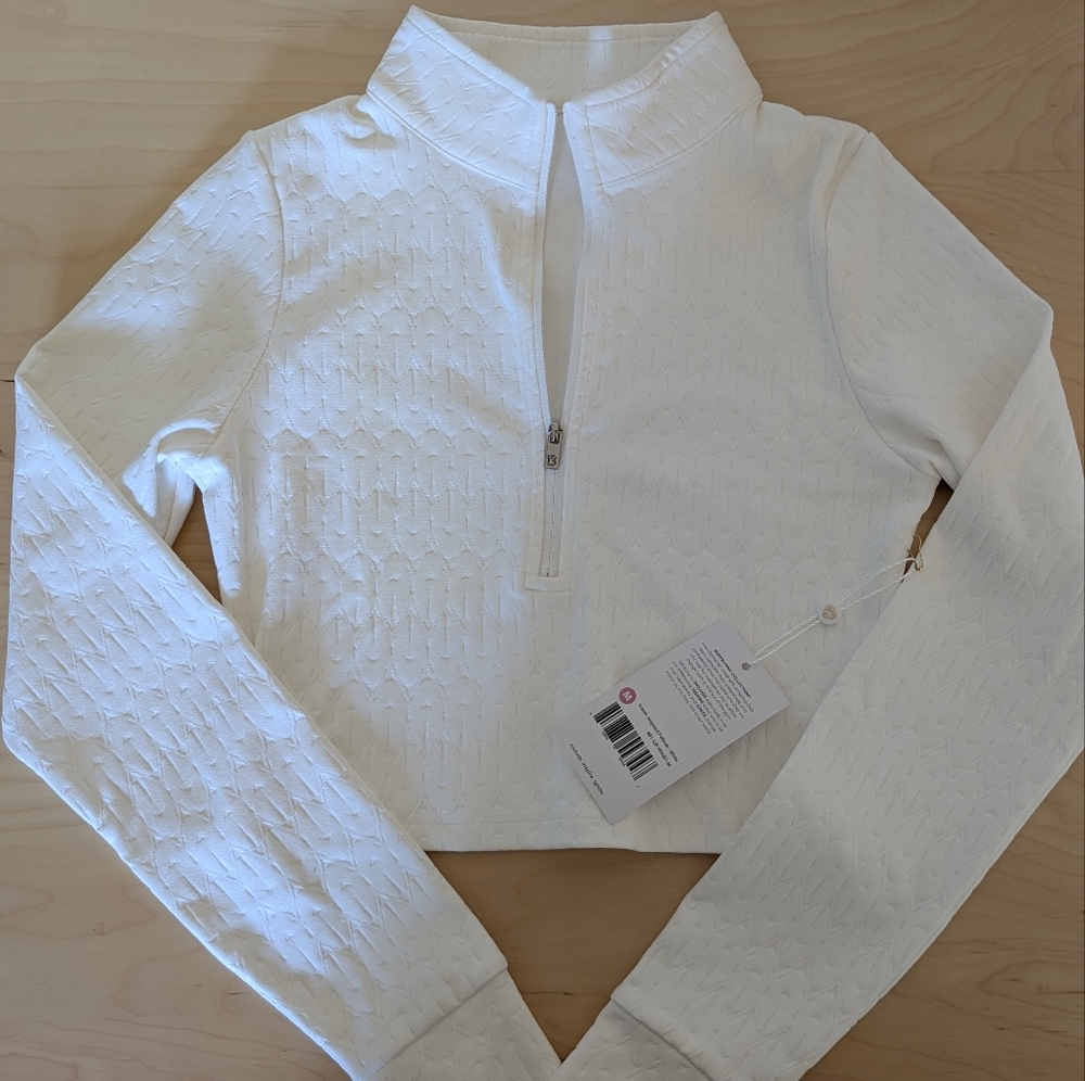 Buffbunny Crop Jacquard Pullover Top (M)